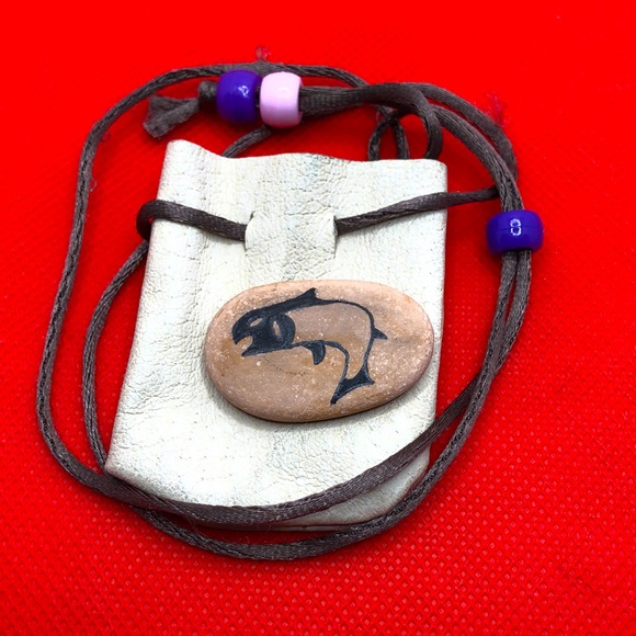 First Nations Art - Salmon on stone - Picture 1 of 10